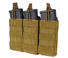 Pochette magnétique ouverte Condor Triple M4/M16 - Olive