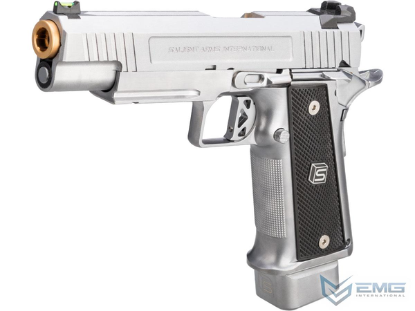 EMG / Salient Arms International 2011 DS 5.1 Full Auto Select Fire GBB Pistol - Silver - CO2