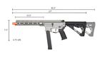 Zion Arms R&D Precision Licensed PW9 Mod 1 Long Rail Airsoft Rifle - Grey