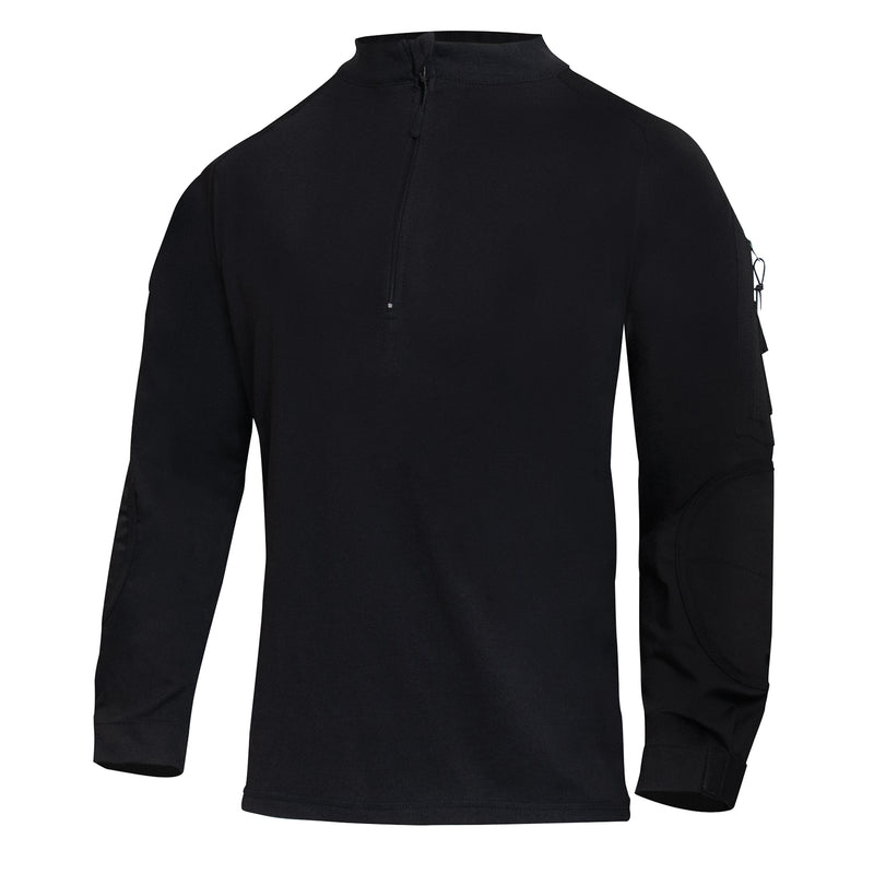 Rothco 1/4 Zip Tactical Combat Shirt - Black