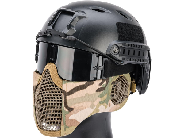 Matrix Carbon Striker Mesh Mask with Integrated Mesh Ear Protection
