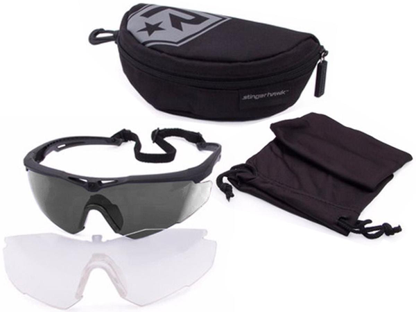 Kit de lunettes balistiques Revision Stingerhawk Essentials - Miroir argenté