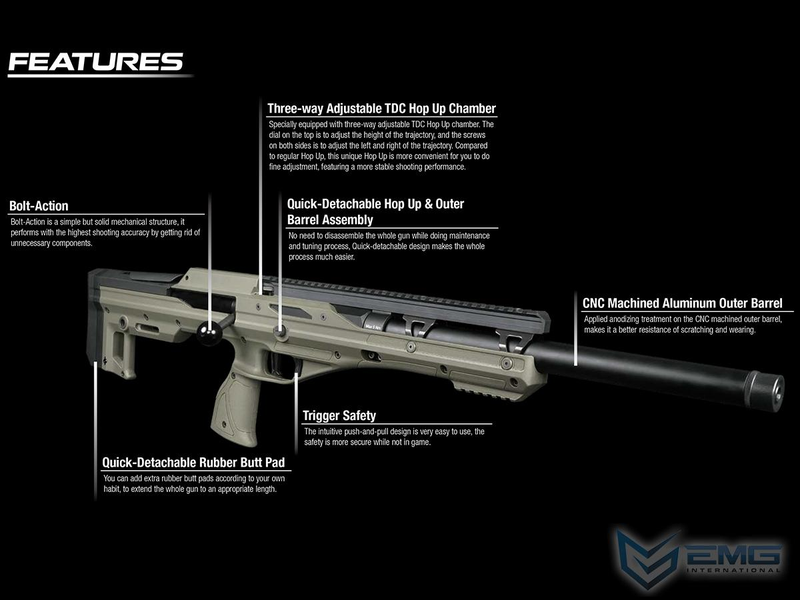 EMG/ICS CXP-TOMAHAWK Bolt Action Sniper Rifles