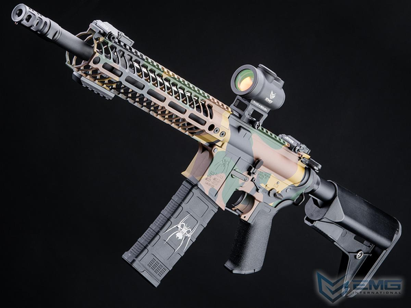 EMG Spike's Tactical Licensed M4 SBR 10" AEG Parallel Training Weapon - Woodland Hydro Dip