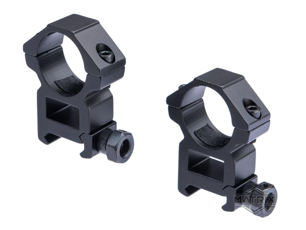 Matrix Aluminum Scope Mounting Rings - Type: 1" Tube / High