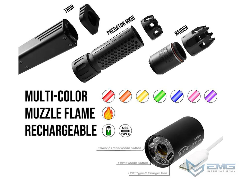 EMG Strike Industries Oppressor Universal Blast Shield with Built-In ACETECH Bifrost M RGB Rechargeable Tracers