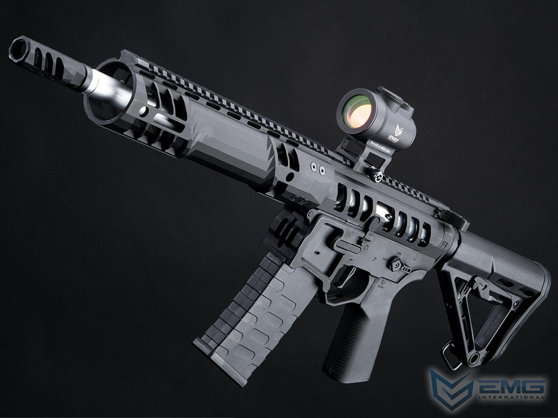 EMG F-1 Firearms UDR-15 Skeletonized SBR AR-15 eSilverEdge AEG with C7M M-Lok Handguard - Black