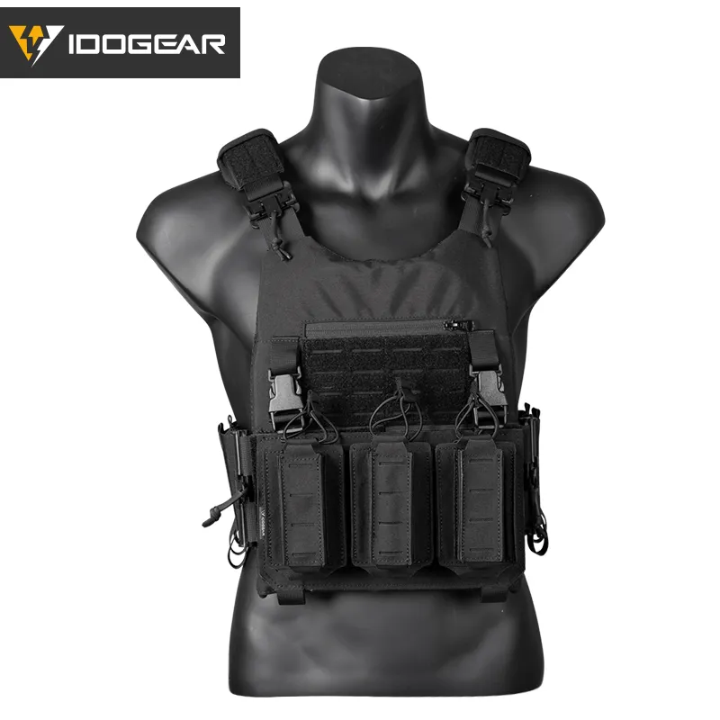 IDOGEAR LSR Tactical Laser Cut Plate Carrier with Mag Pouch