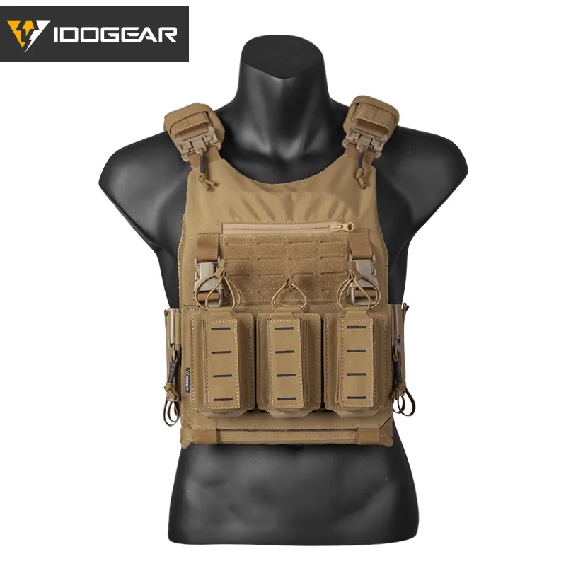 IDOGEAR LSR Tactical Laser Cut Plate Carrier with Mag Pouch