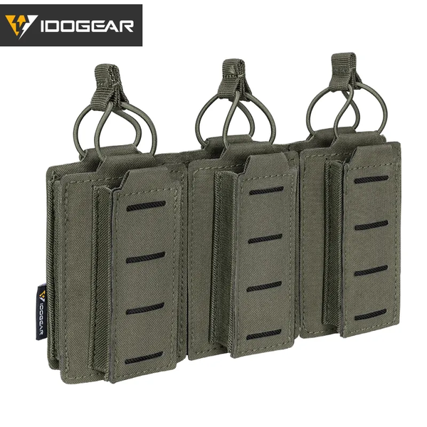 IDOGEAR Tactical LSR 9mm / M4 Triple Mag Laser Cut Pouch