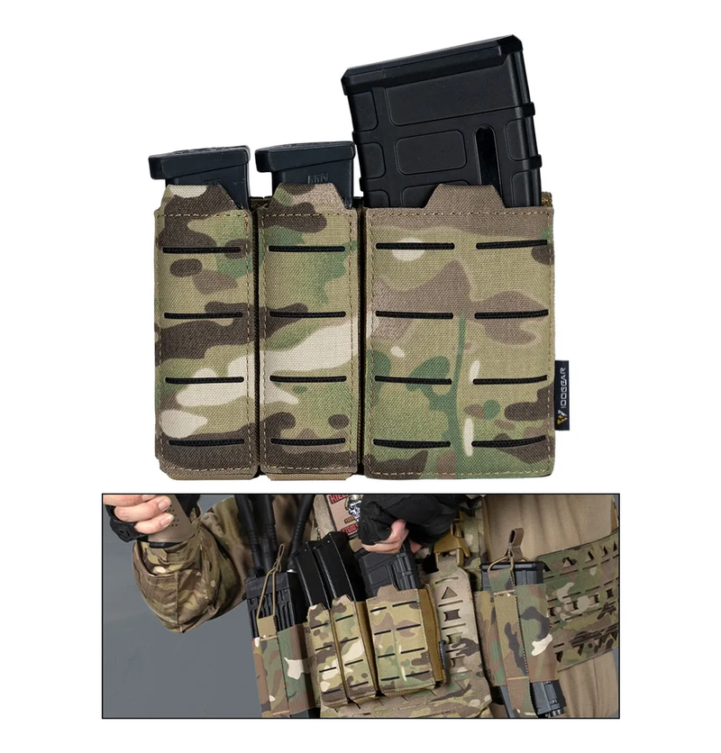 IDOGEAR M4 / 9mm Triple Magazine Laser Cut Pouch