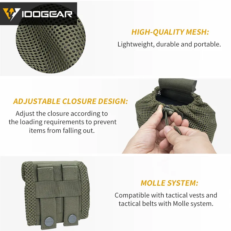 IDOGEAR MOLLE Mesh Magazine Dump Pouch