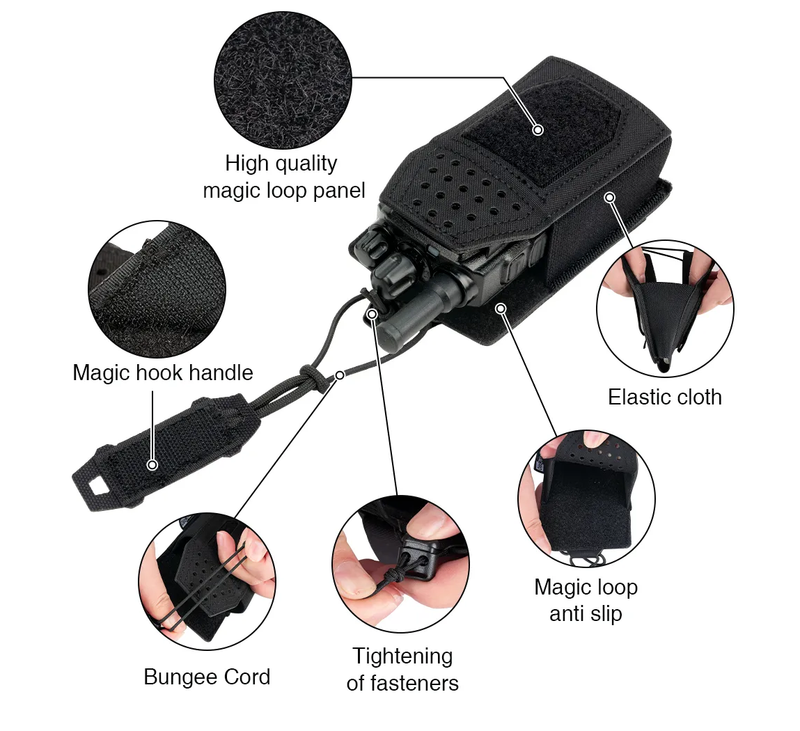 TOPTACPRO Tactical Radio Pouch