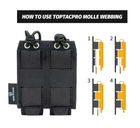 TOPTACPRO Double 9mm Pistol Magazine Open-Top Pouch