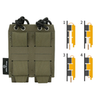 TOPTACPRO Double 9mm Pistol Magazine Open-Top Pouch