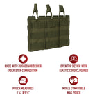 Rothco Molle Open Top Triple Magazine Pouches