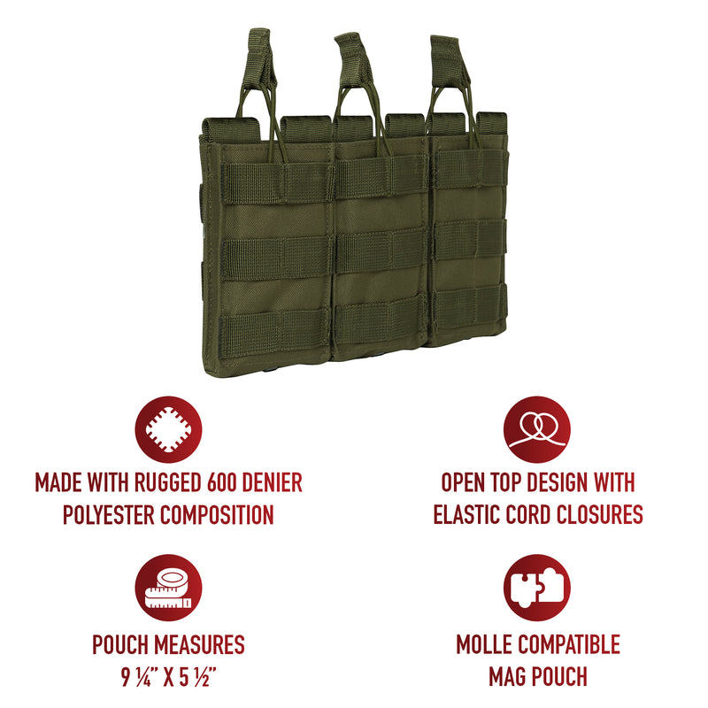 Rothco Molle Open Top Triple Magazine Pouches