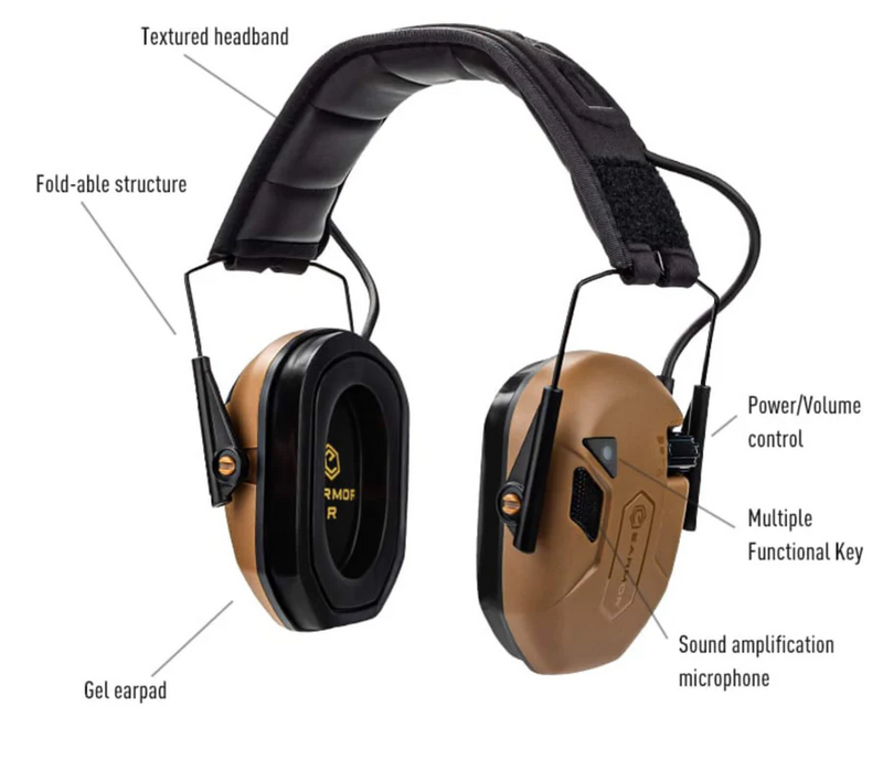 Earmor M300T Bluetooth Electronic Hearing Protection with Gel Earpads