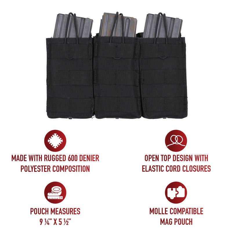 Rothco Molle Open Top Triple Magazine Pouches