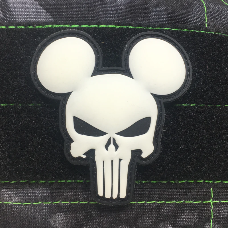 Tactical Outfitters MICKEY SKULL GITD PVC Morale Patch