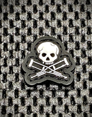 Tactical Outfitters SKULL & CRUTCHES PVC CAT EYE Morale Patch