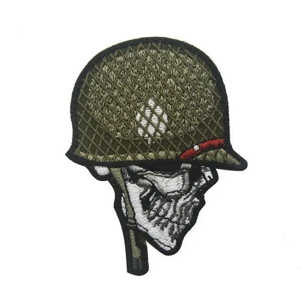 ACM American Skull Helmet Embroidered Patch