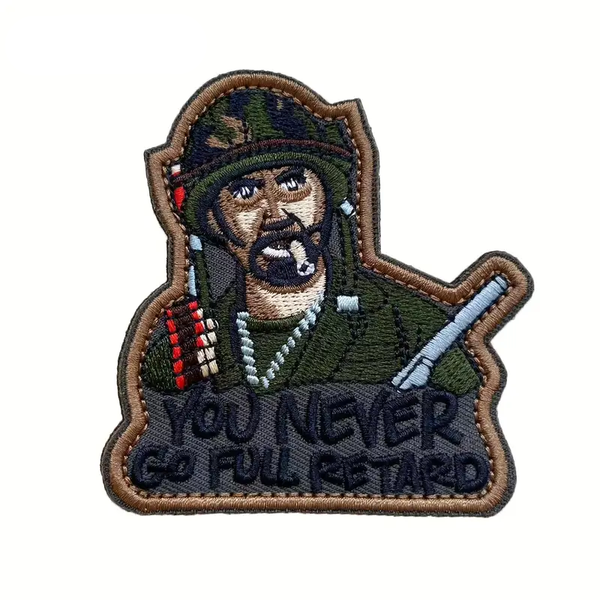 ACM Tropic Thunder Don't Go Full R*tard Embroidered Patch