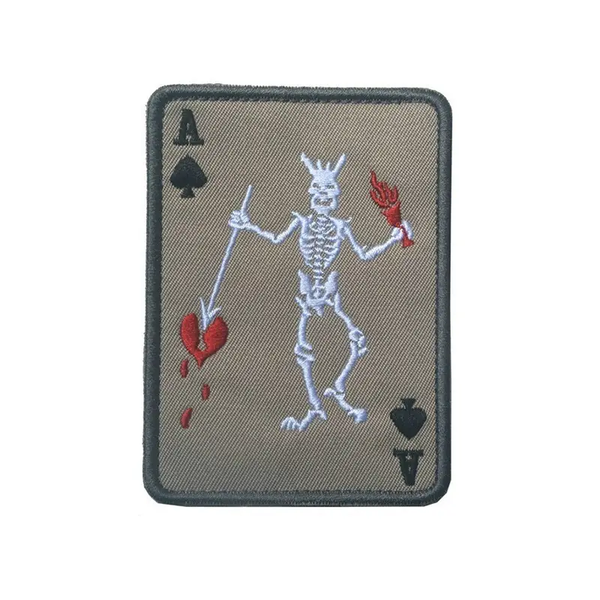 ACM Black Beard Ace Embroidered Patch
