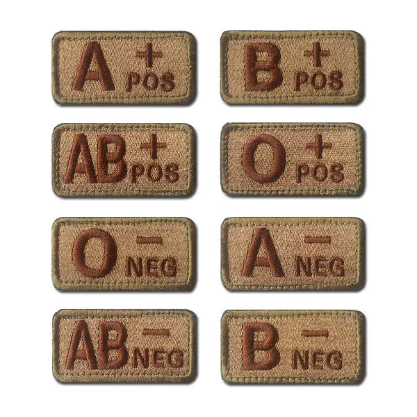 Blood Type Patches - Tan