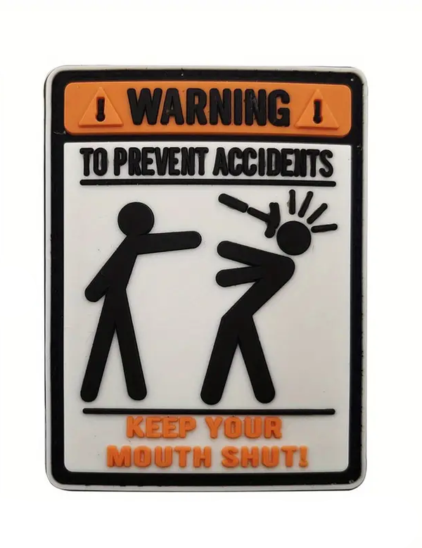 ACM Warning To Prevent Accidents PVC Patch