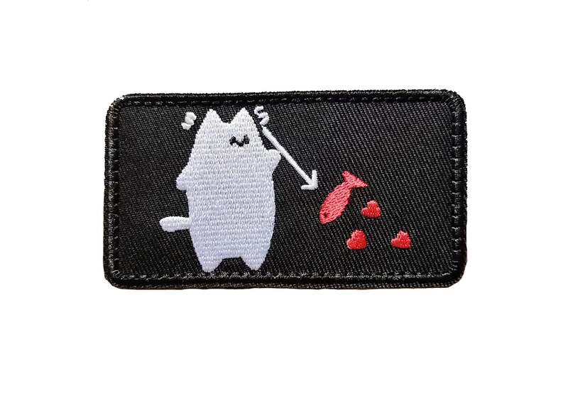 ACM Black Beard Kitty Fishing Patch