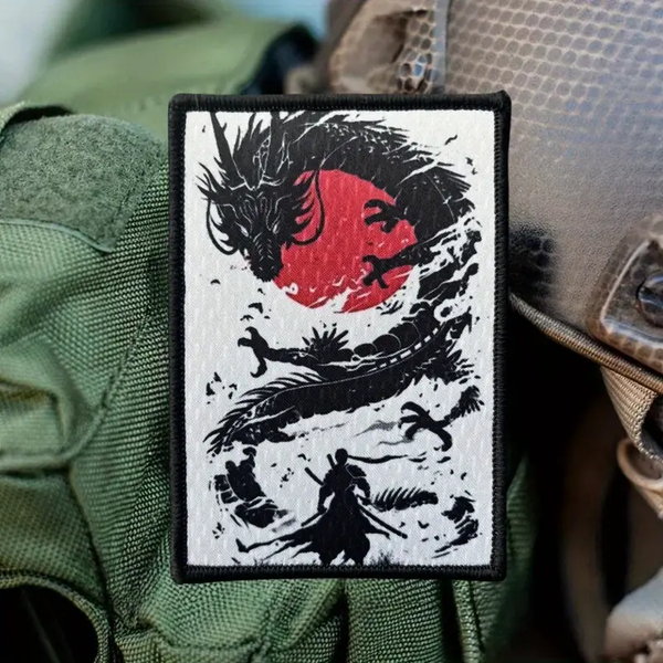 Japanese Dragon and Samurai Patch