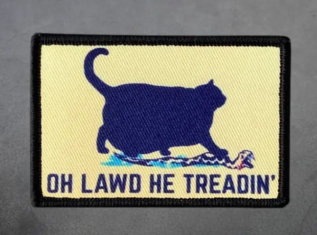 Oh Lawd He Treadin Cat Patch