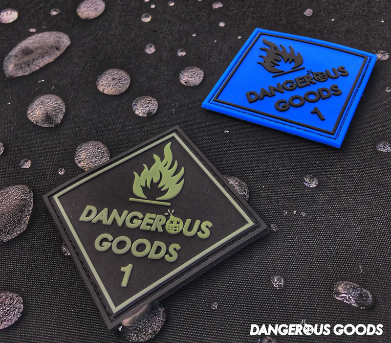 Plaque-étiquette en PVC Dangerous Goods® Patch moral en PVC