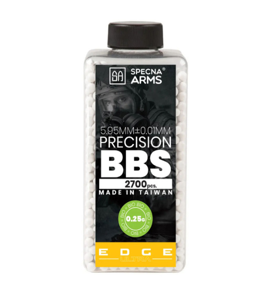 Specna Arms Airsoft 6mm BIO BB EDGE Ultra 0.25g Bottle 2700ct - White