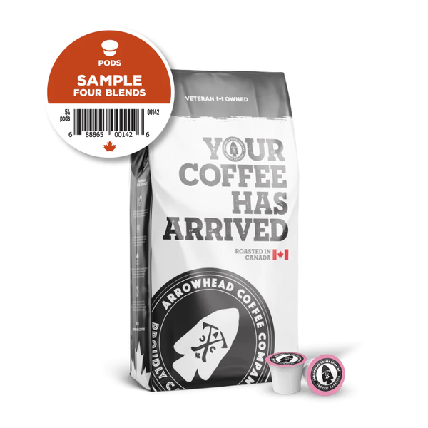Arrowhead Coffee - Boîte d'échantillons de 4 mélanges K-Cup - 54 tasses