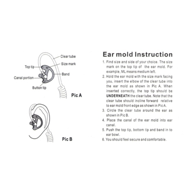 Code Red Semi-Custom Ear Insert EarMold - Left Side