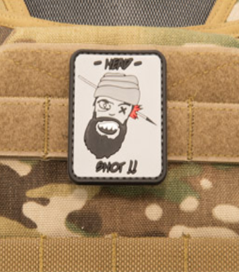 Head Shot PVC Patch - White