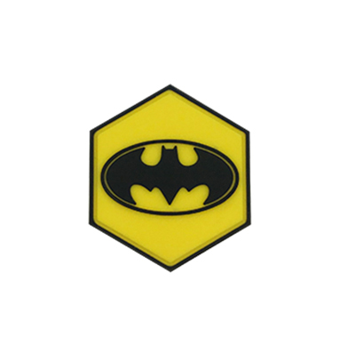Patch PVC Hexagonal Logo Batman Jaune