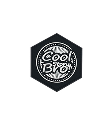 Hexagon PVC Patch "Cool Story Bro"