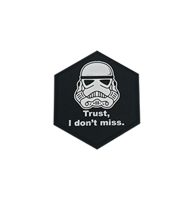 Hexagon PVC Patch "Trust, I Don't Miss"