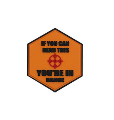 Hexagon PVC Patch "If You Can Read This, You're in Range"