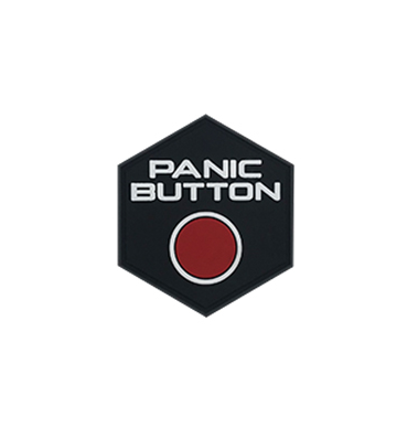 Hexagon PVC Patch Panic Button