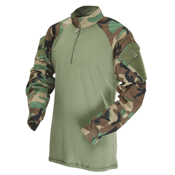 TRU-SPEC TRU 1/4 Zip Combat Shirt - Woodland - NYCO - Niagara Quartermaster