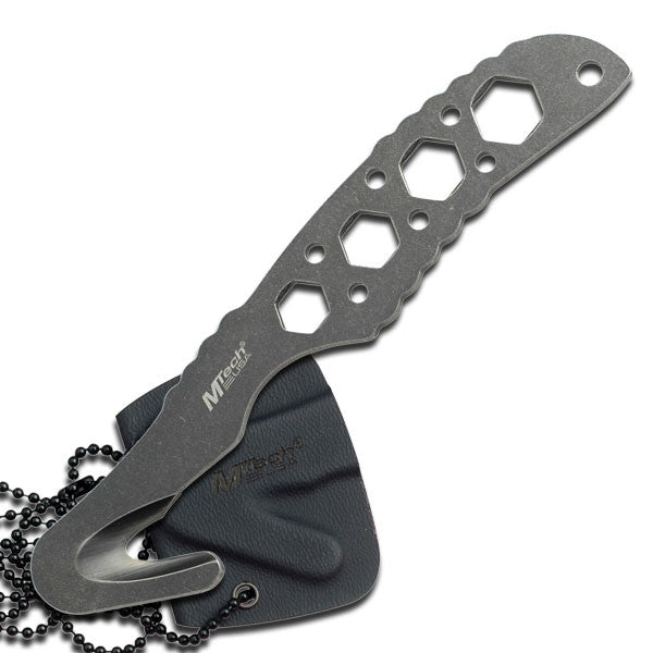 Mtech Hook Blade Neck Knife - Black - Niagara Quartermaster
