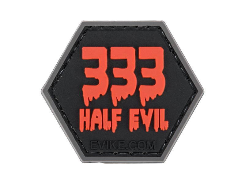 333 HALF EVIL Operator Profile PVC Hex Patch - Spooky Series 2