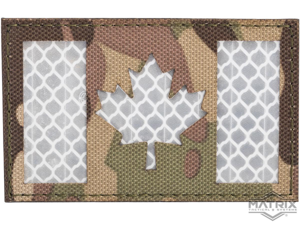 Matrix Reflective Canada Flag Patch w/ Nylon Bordering - Multicam