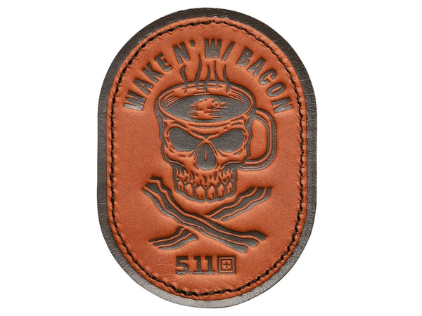 5.11 Tactical "Wake N' With Bacon" Faux Leather Morale Patch