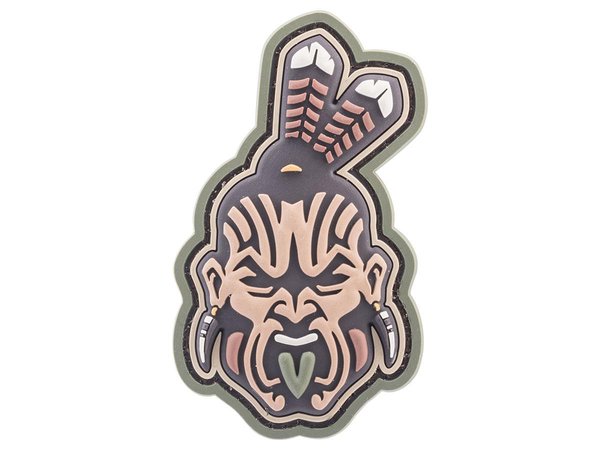 Mil-Spec Monkey "Maori Warrior Head 1" PVC Morale Patch - Multicam