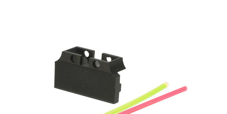 Viseur arrière à fibre optique pour pistolets Airsoft GBB de la série TM Hi-Capa